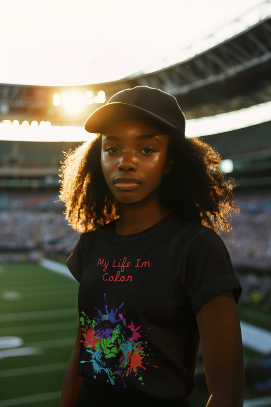 Lion Splotch Black Tee 3 - Unisex Heavy Cotton Tee