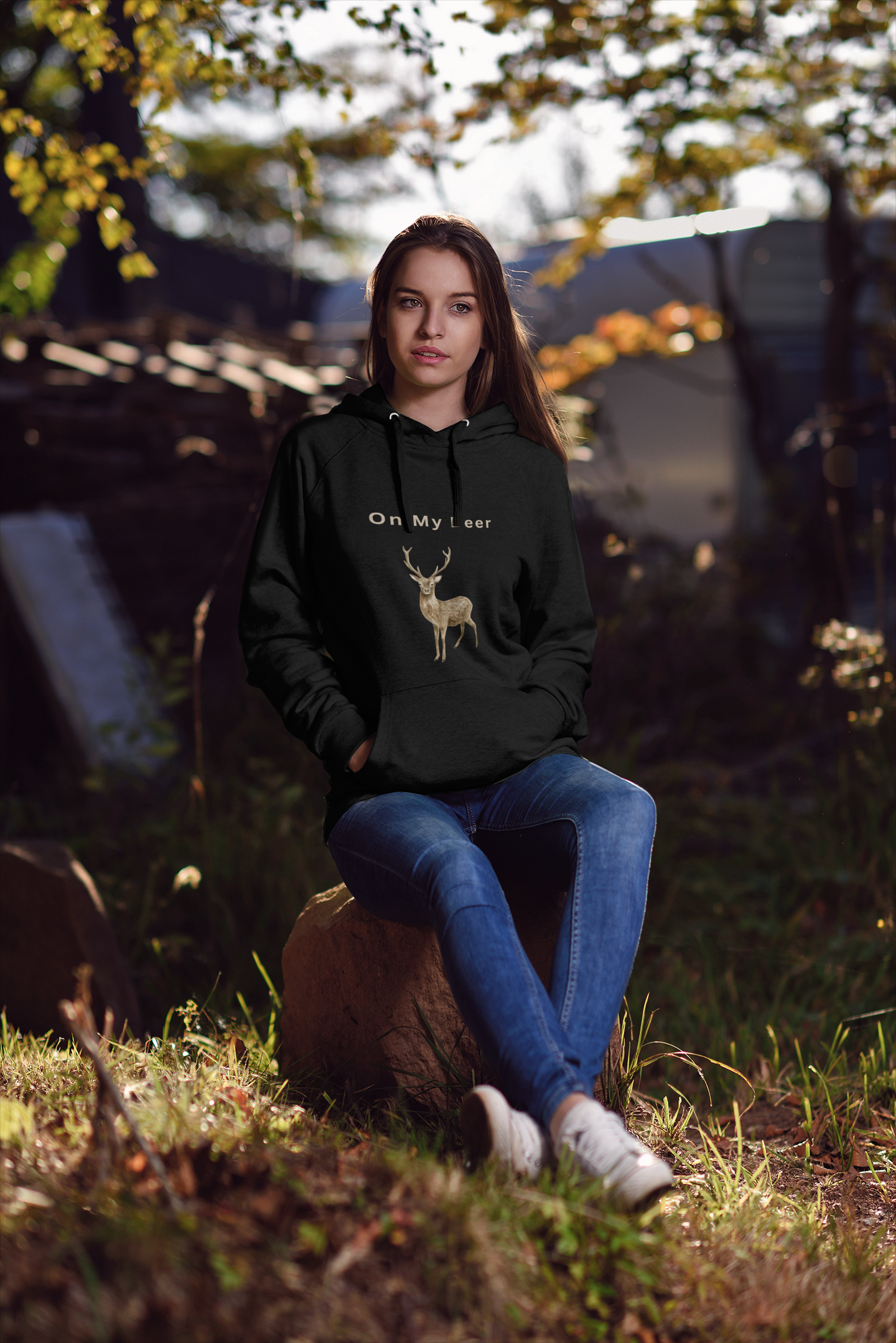 On My Deer Unisex Heavy Blend™ Hooded Sweatshirt